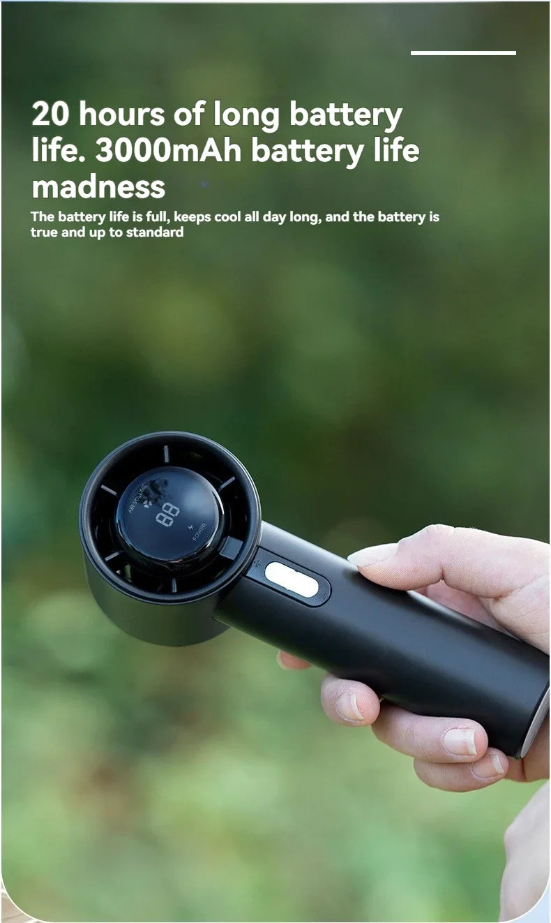 Xiaomi MIJIA 100-Gang-Handventilator mit hoher Geschwindigkeit, USB-Aufladung, tragbarer Mini-Turbo-gewalttätiger kleiner leistungsstarker Außenventilator, 3000-mAh-Akku