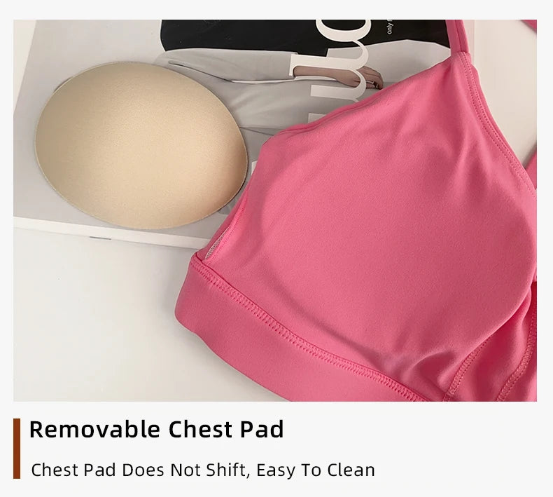 Frauen Fitness Sport-Bh Top Sexy Schönheit Zurück Gym Crop Tops Stoßfest Fitness Schnell Trocknend Pilates Läuft Yoga Tank Top