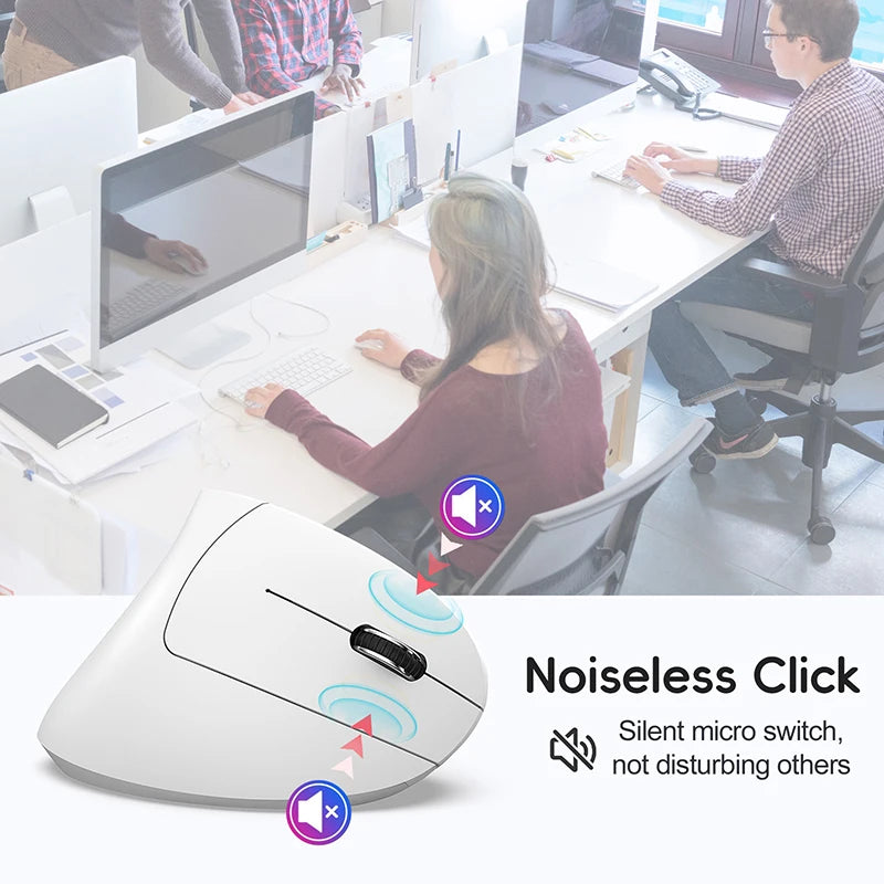 Xiaomi Vertikale Maus 2,4g + bt5.1 Dual-modus Drahtlose Mäuse Stummschaltung Prävention Maus Hand 6d Wiederaufladbare Typ-c 2400dpi Gaming Maus