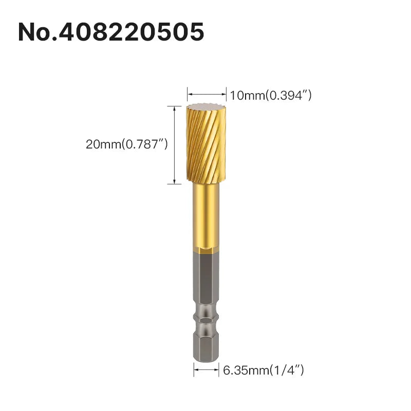 LIDIAO Titanbeschichtung, Rotationsgrate, Rotationsfeile, Sechskantschaft, Schleifwerkzeuge, Gravur, Schleifen, Polieren, Bit für Metall, Holz