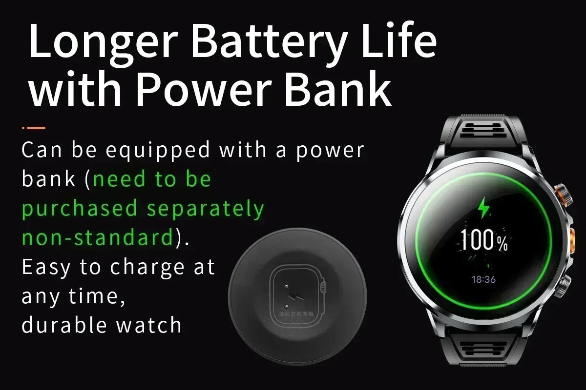 Neue H18 Android Smartwatch 1,95 Zoll AMOLED Blaulichtfilter Bluetooth Anruf GPS+GLONASS Dual Navigation Wasserdicht