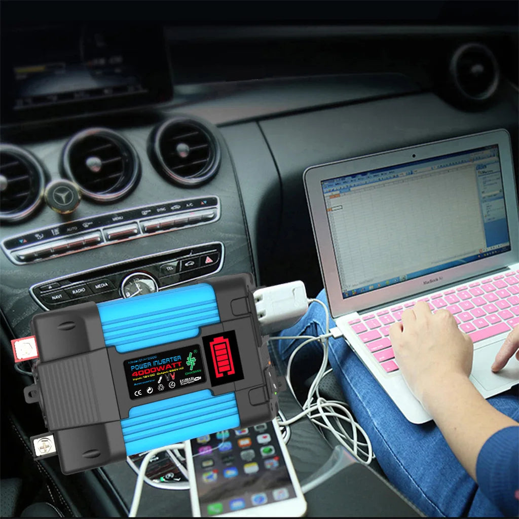 6000W Peak Auto Inverter Konverter LED Spannung Kapazität Display Transformator Konverter 12V220V/110V Dual USB Inverter Auto Geräte
