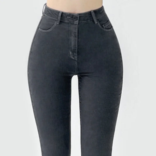 Jeans Männer Frauen Frühling Sommer Enge Passform Abnehmen Elastische Mid-taille Unisex Einfache Baustelle Arbeit Hosen