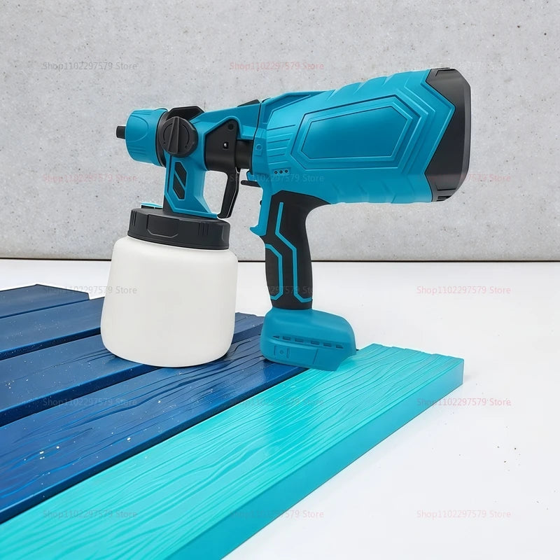 600 ml kabelloses elektrisches Farbspritzgerät, leistungsstarkes Airbrush-Spritzgerät für Auto-Möbel, Stahlbeschichtung, für den Innenbereich