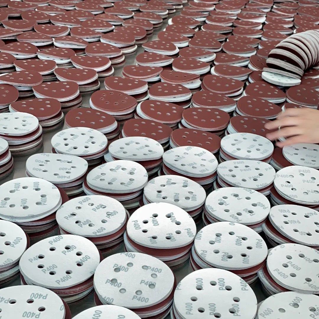 8 Loch 125 mm Schleifpapier Holzbearbeitung Metall Schleifscheibe Schleifpolierwerkzeug 40/1000/2000 Körnung Schleifscheiben Dremel Zubehör