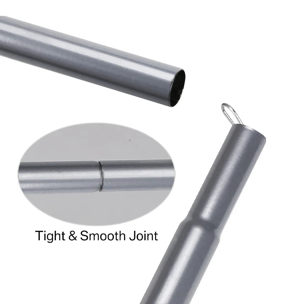 2 m Teleskop-Zeltstangen-Set mit 2 leichten, verstellbaren Trekking-Camping-Klappstangen für Spaziergänge, Überdachung, Wandern