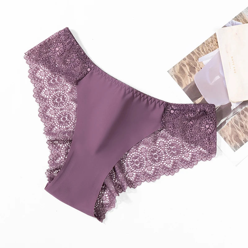 TrowBridge 3 Teile/satz Süße Damen Höschen Seide Satin Unterwäsche Spitze Sexy Dessous Mädchen Atmungsaktive Slips Weiche Bequeme Höschen