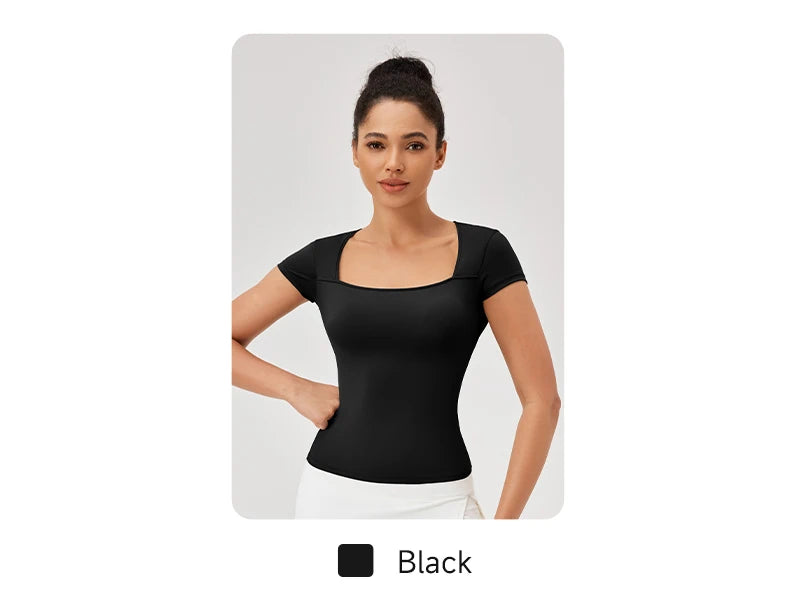 Yoga Tops Frauen Gym Training Sport Tops Quick-Dry Yoga Shirts kurzarm Outdoor Laufen Fitness Casual Sport T-shirt