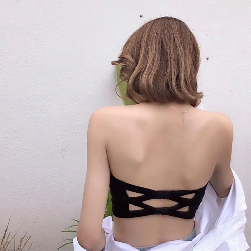 Nahtlose einteilige Röhrenoberteile für Damen, herausnehmbare Polster, Dessous, Basic, Schwarz/Weiß/Haut, trägerloser BH für Damen, Bandeau, sexy Dessous