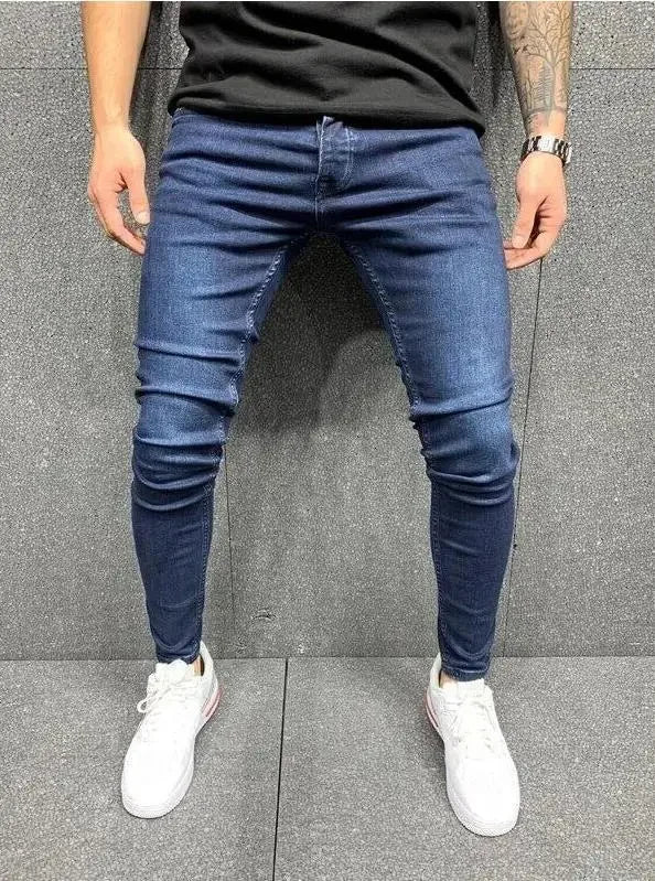 Zerrissene Jeans Männer Stretch Skinny Grey Blue schwarz Hip Hop Jeans hose Streetwear Casual Slim Fit Jeans für Männer Jogging Jeans