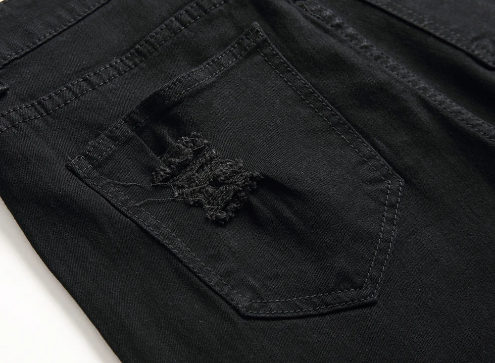 Jeans Für Männer Mode Zerrissene Biker Skinny Jeans männer kleidung Denim Hosen High Street Slim Jogging jean Hosen homme