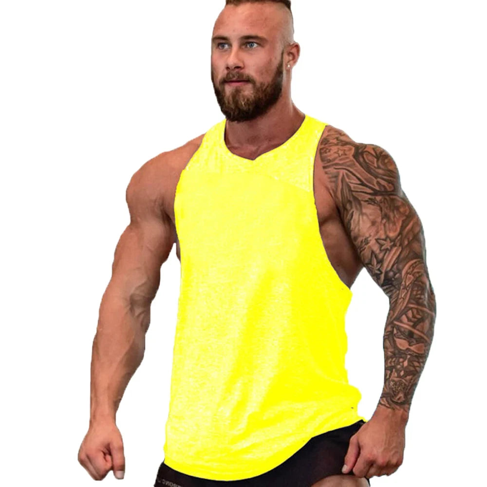 Sport kleidung für Männer Unterhemd ärmellose Sweatshirt Kleidung Stringer Marke Fitness Shirt Trainings weste Sportswear Top Unterhemden