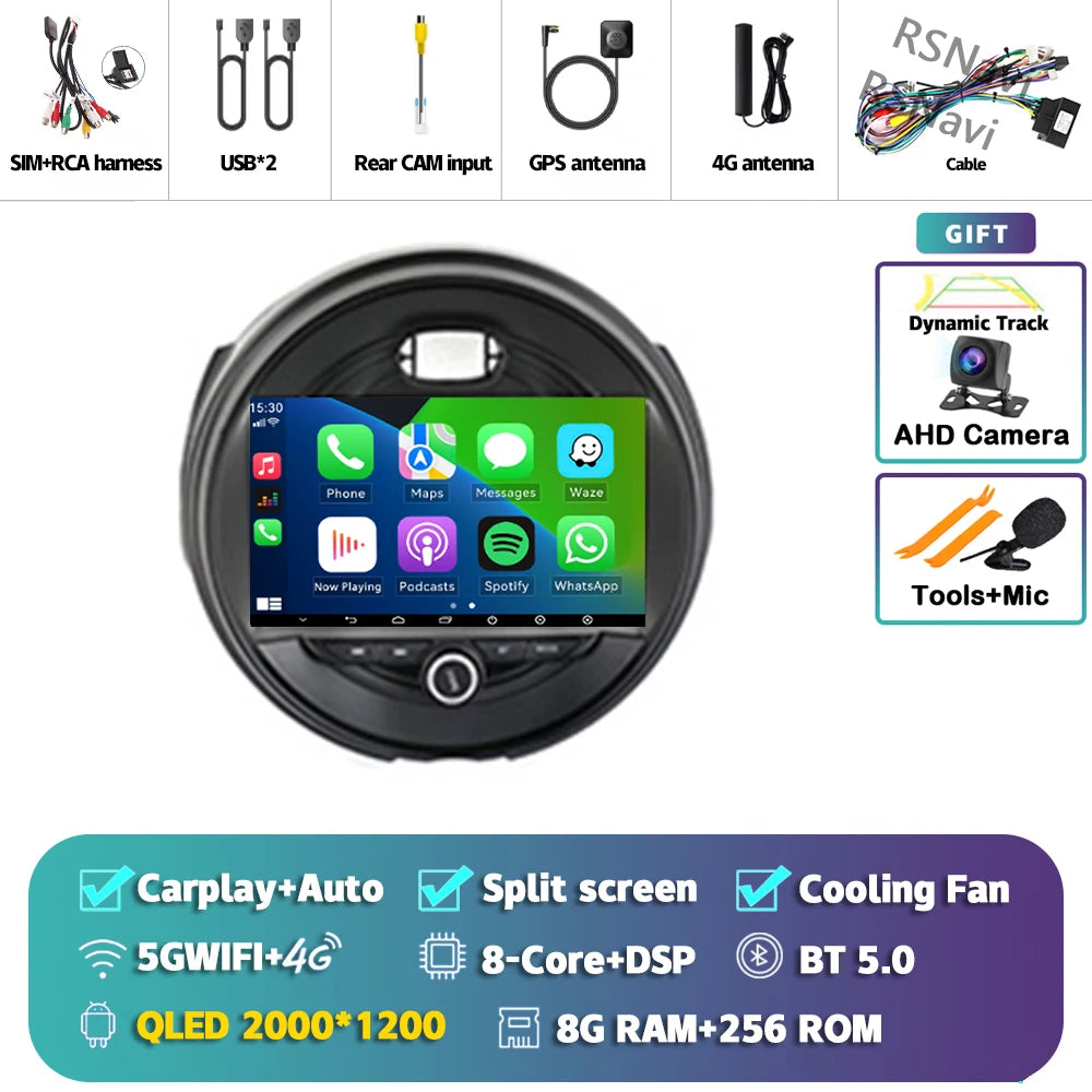 Android 15 Carplay Auto Auto Radio Für BMW MINI COOPER F54 F55 F56 F60 2014-2019 Navigation GPS multimedia-Player 2DIN DVD Stereo