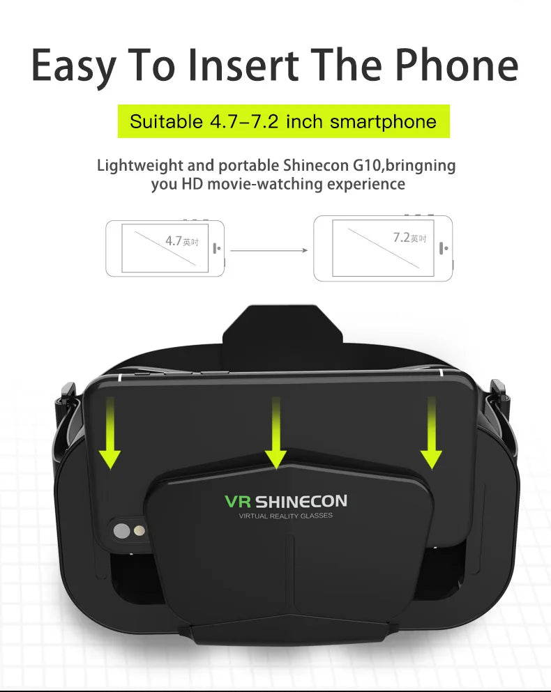 Vr Brille Virtual-Reality-Headset Viar-Geräte Helm 3D-Objektive Smart-Brille für Smartphones Handy Handy Gogle Spiel Zubehör