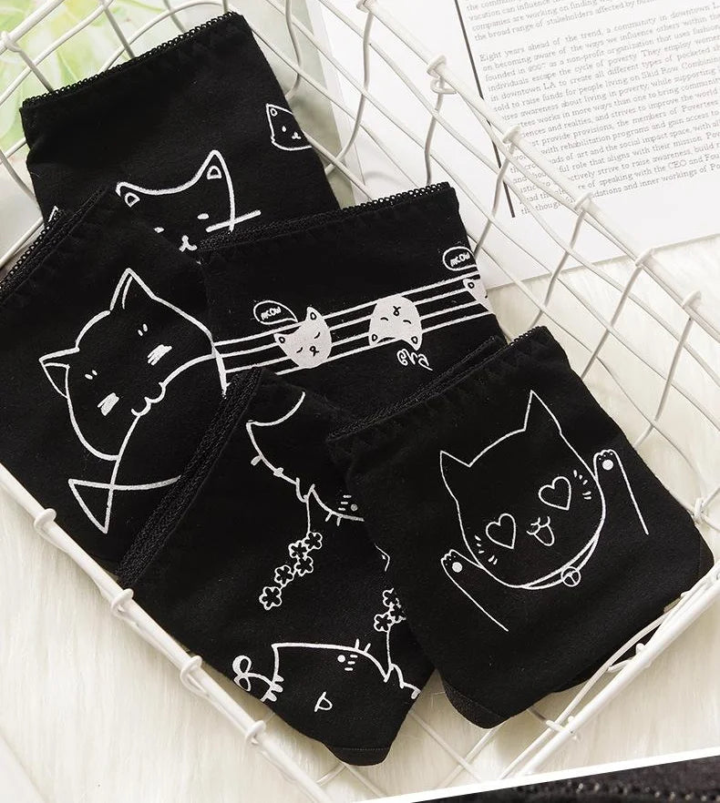 5 Teile/satz Baumwolle Cartoon Niedlichen Höschen Mädchen Kurze Unterwäsche Für Frauen Damen Pantys Weibliche Weiche Unterhose Sexy Dessous M-XL