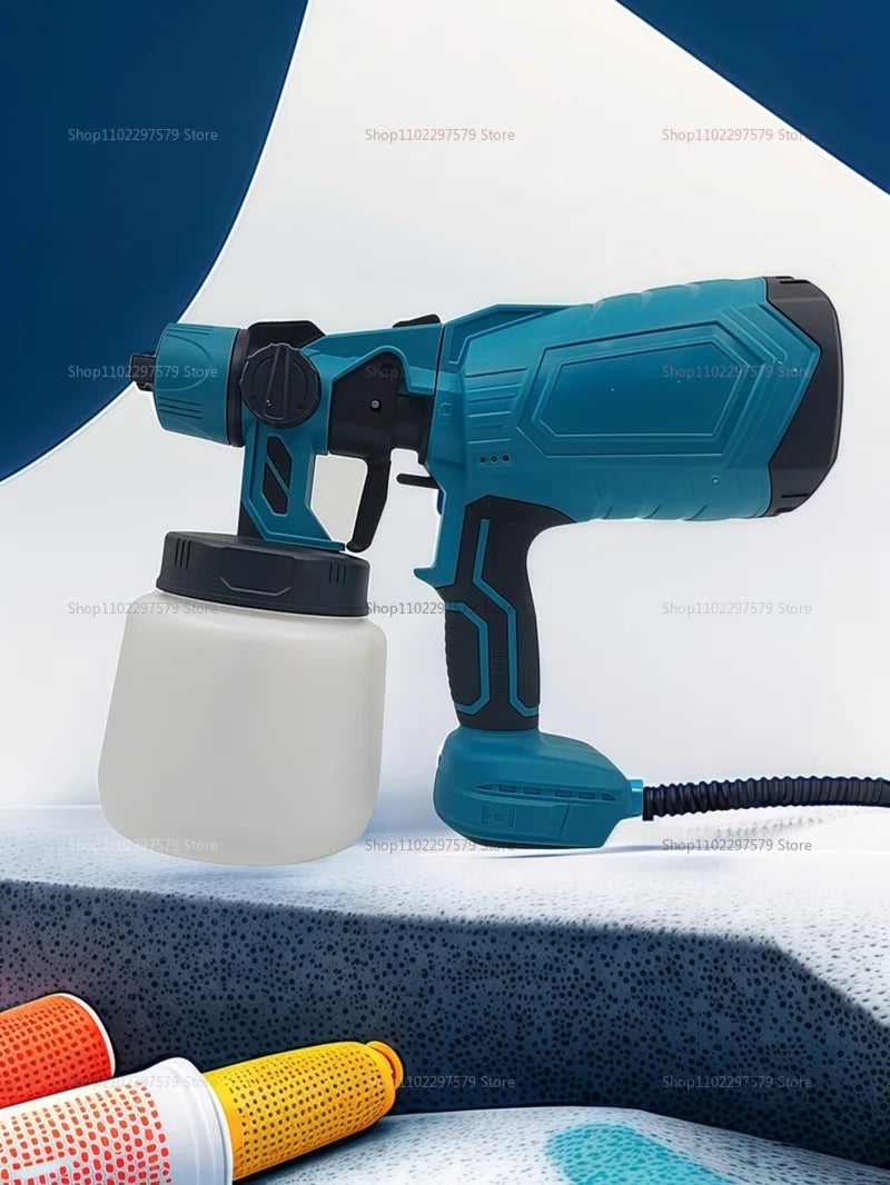 600 ml kabelloses elektrisches Farbspritzgerät, leistungsstarkes Airbrush-Spritzgerät für Auto-Möbel, Stahlbeschichtung, für den Innenbereich