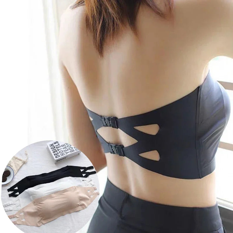 Nahtlose einteilige Röhrenoberteile für Damen, herausnehmbare Polster, Dessous, Basic, Schwarz/Weiß/Haut, trägerloser BH für Damen, Bandeau, sexy Dessous