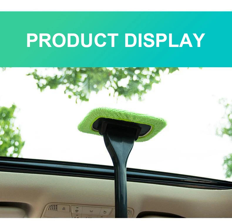 Auto Fenster Reiniger Pinsel Kit Mikrofaser Windschutzscheibe Reinigung Werkzeug Auto Innen Glas Waschen Wischer Langen Griff Wiederverwendbare Tuch Pad