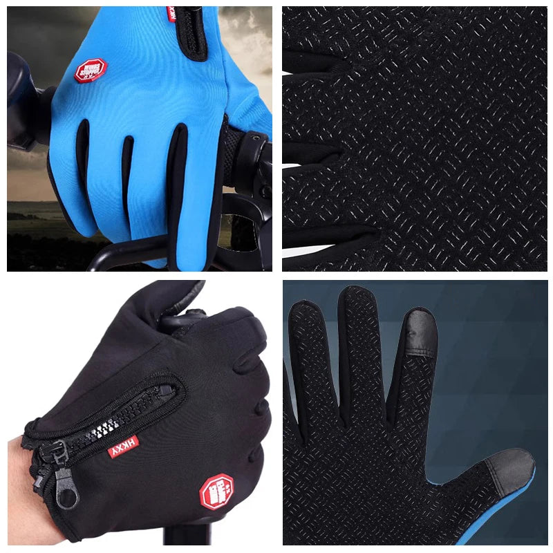 Winterhandschuhe für Männer und Frauen, Touchscreen, warm, Outdoor, Radfahren, Fahren, Motorrad, kalte Handschuhe, winddicht, rutschfeste Handschuhe