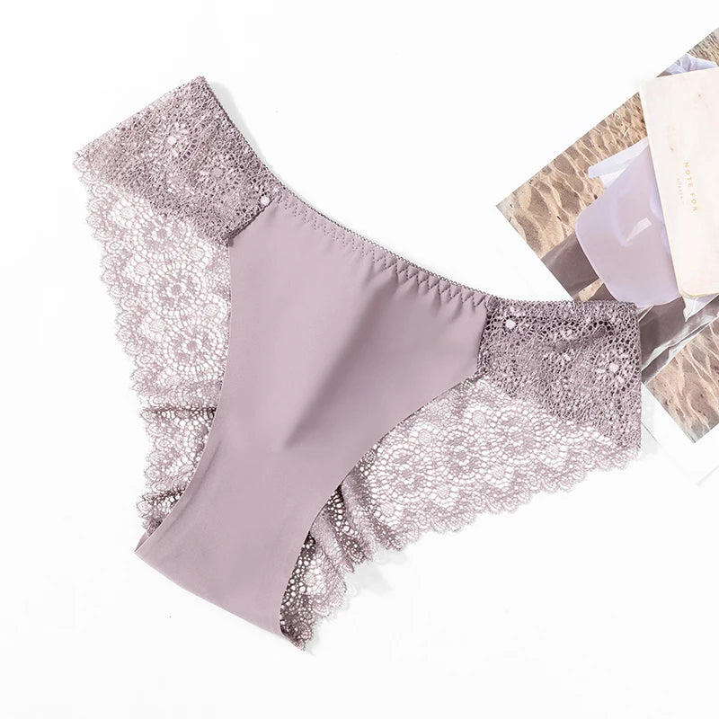 TrowBridge 3 Teile/satz Süße Damen Höschen Seide Satin Unterwäsche Spitze Sexy Dessous Mädchen Atmungsaktive Slips Weiche Bequeme Höschen