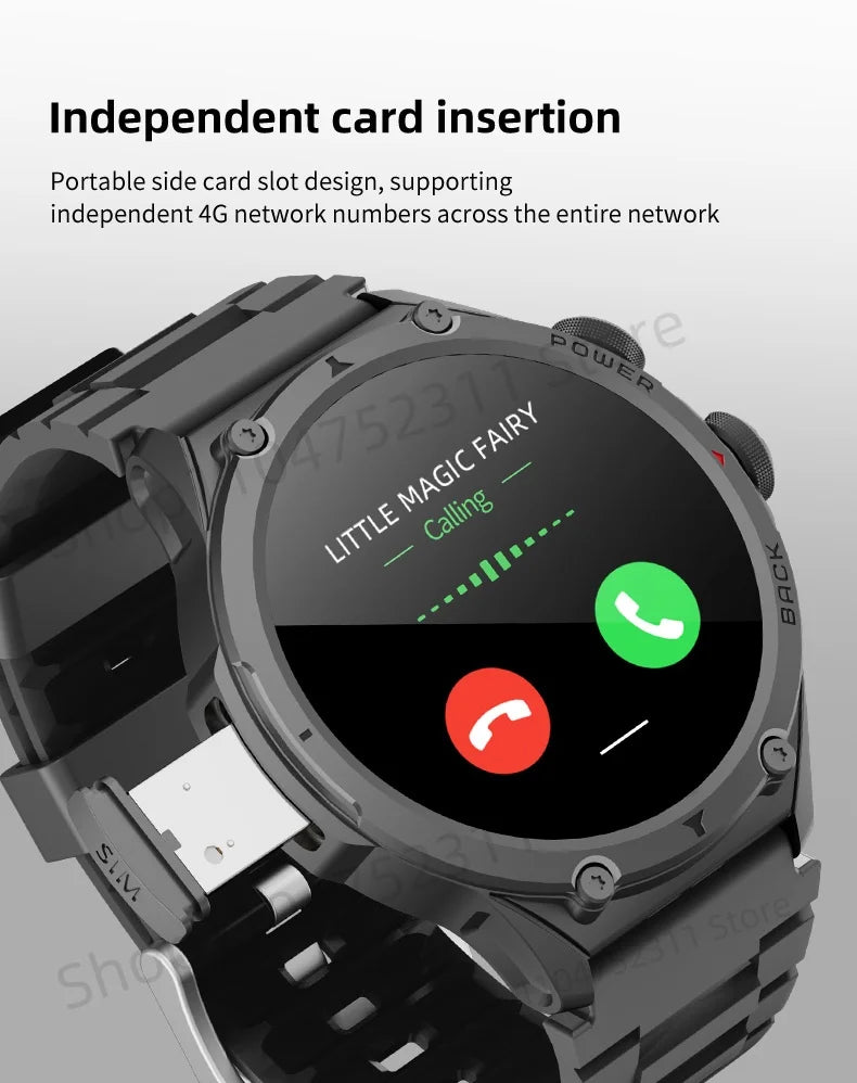 H12 Smartwatch 4G LTE Smartwatch mit WiFi SIM 1,6 Zoll AMOLED-Display Rotierende Kameras Videoanruf GPS Play Store App-Download