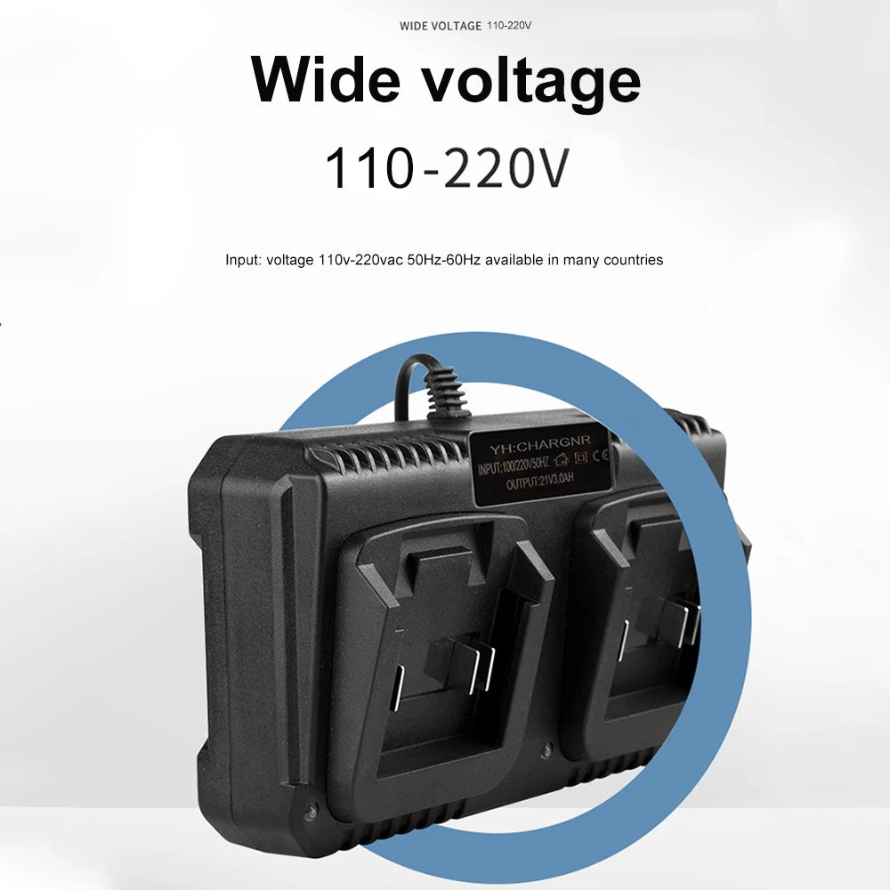 Dual-Ports Li-Ionen-Akku-Ladegerät für Makita 18 V Lithium-Akku BL1830 für Hong Song FoGo Lomvum ZhiPu JiangMi Jinlujiao LMlava