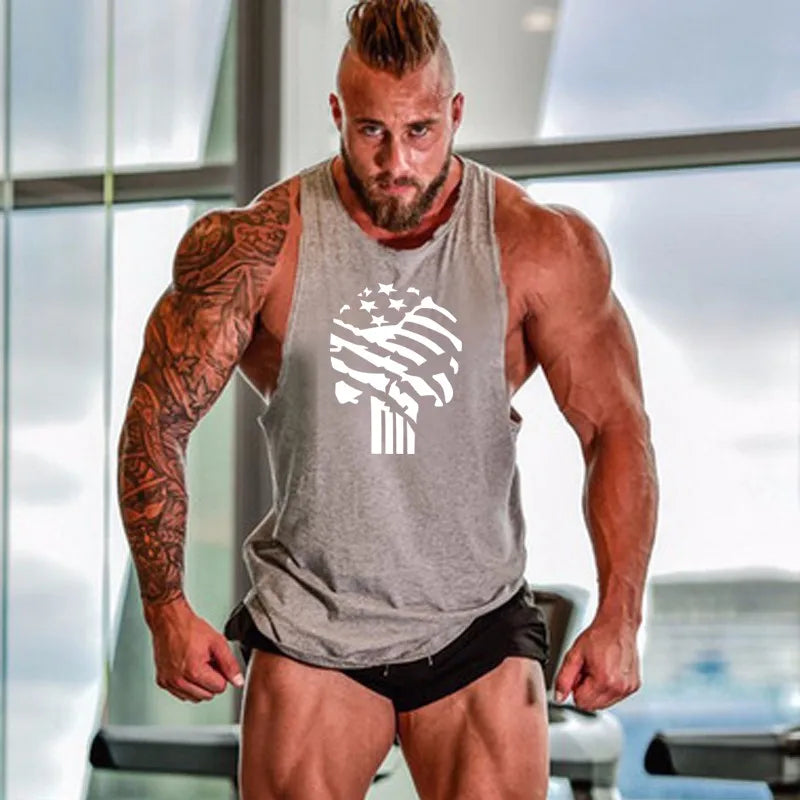 Gym T-Shirts Hosenträger Mann Stringer Fitness Shirt Bodybuilding Shirt Herren Top für Fitness Westen Herren Weste Ärmelloses Sweatshirt