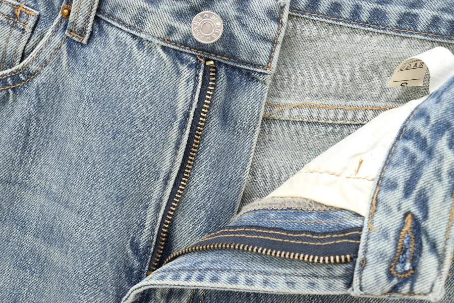 ETJ Damen-Jeans mit weitem Bein und hoher Taille, klassisch, alles mit fünf Taschen, gewaschen, weich, bequem, ultralange Jeans6045022