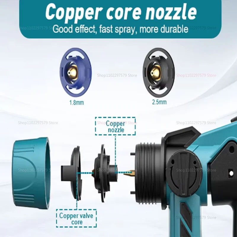 600 ml kabelloses elektrisches Farbspritzgerät, leistungsstarkes Airbrush-Spritzgerät für Auto-Möbel, Stahlbeschichtung, für den Innenbereich