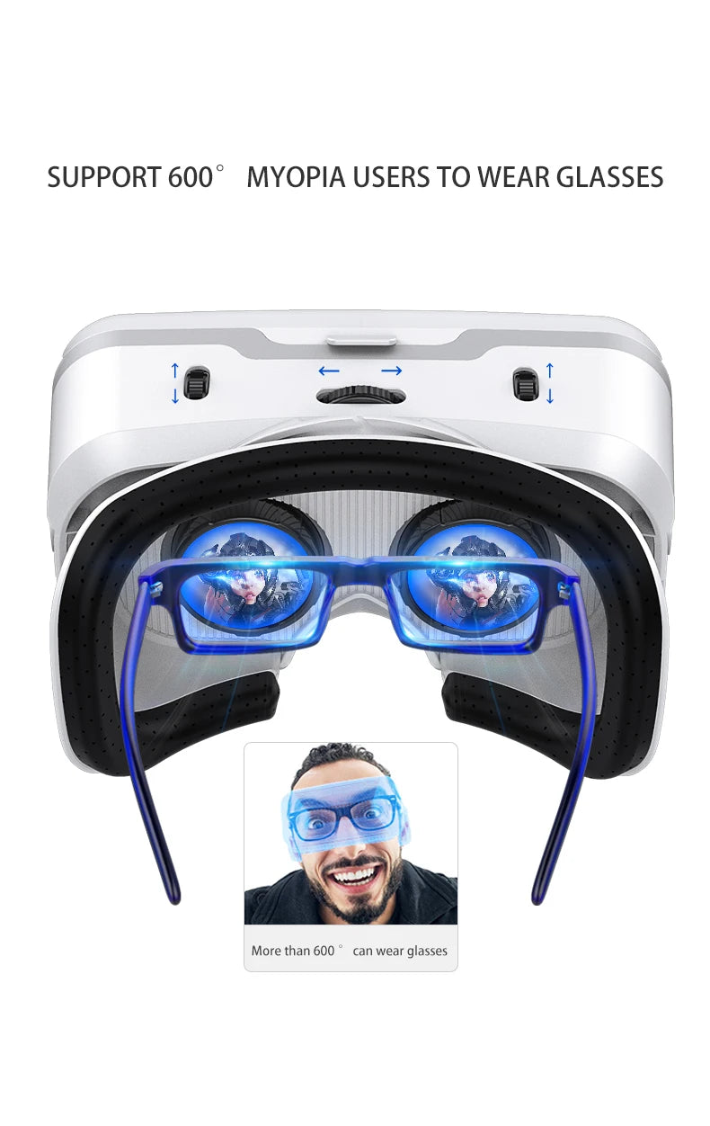 Vr Brille Virtual-Reality-Headset Viar-Geräte Helm 3D-Objektive Smart-Brille für Smartphones Handy Handy Gogle Spiel Zubehör