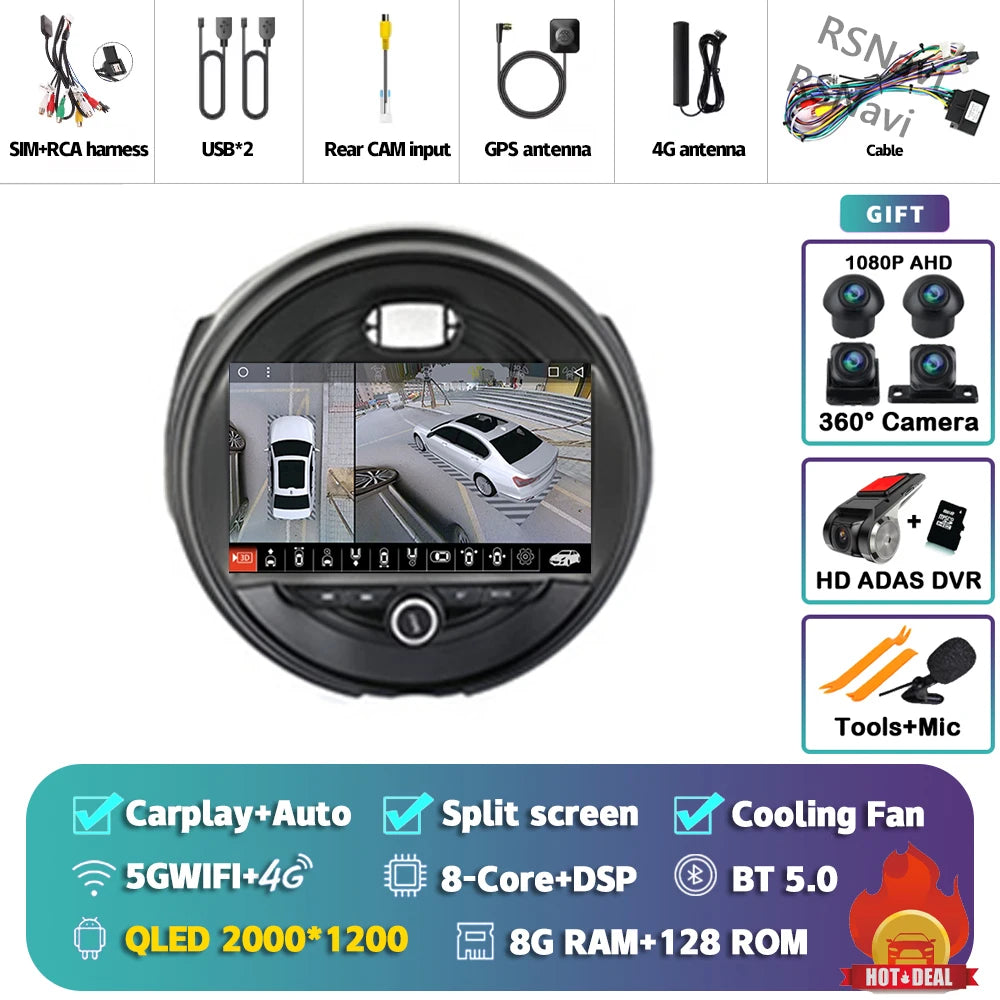 Android 15 Carplay Auto Auto Radio Für BMW MINI COOPER F54 F55 F56 F60 2014-2019 Navigation GPS multimedia-Player 2DIN DVD Stereo