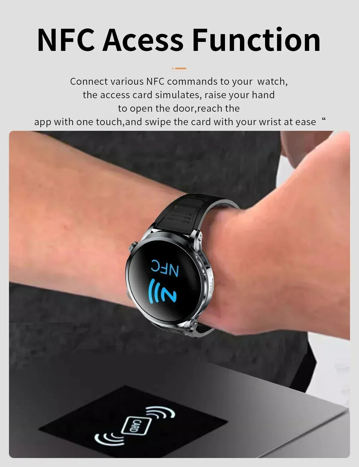Neue H18 Android Smartwatch 1,95 Zoll AMOLED Blaulichtfilter Bluetooth Anruf GPS+GLONASS Dual Navigation Wasserdicht