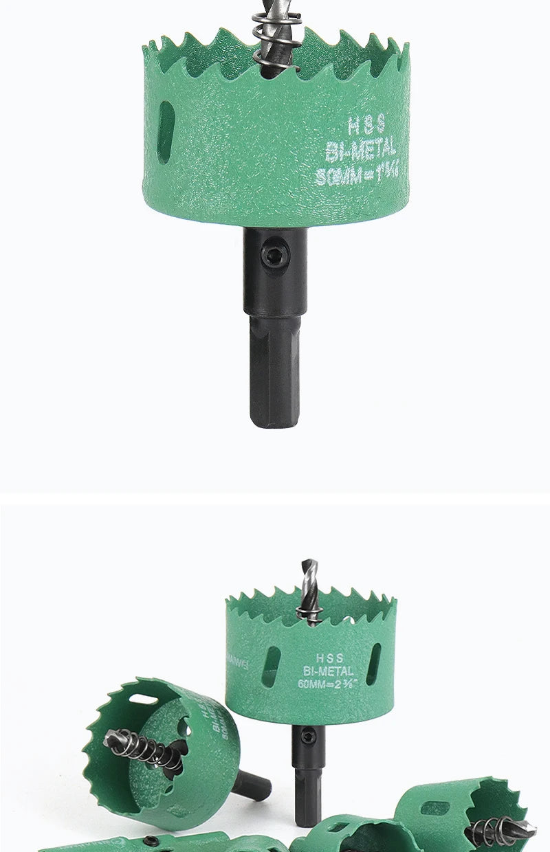 1 Stück 16–200 mm Bimetall-Holz-Lochsägenbohrer HSS-Stahl, neue M42-Kern-Lochsäge, geeignet für die Öffnung von Downlight-Gipskarton