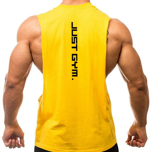 Gym Kleidung Männer Seiten Abgeschnitten T-shirts Dropped Armlöcher Tank Tops Workout Fitness Ärmellose Weste Outdoor Jogging Unterhemd