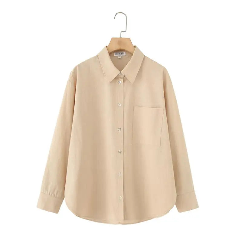 Hemden Frühling frauen 2025, Neue Chic Lose Elegante Büro Blusen Mode Bequeme Lange Ärmeln Straße Jugend Hemd Tops