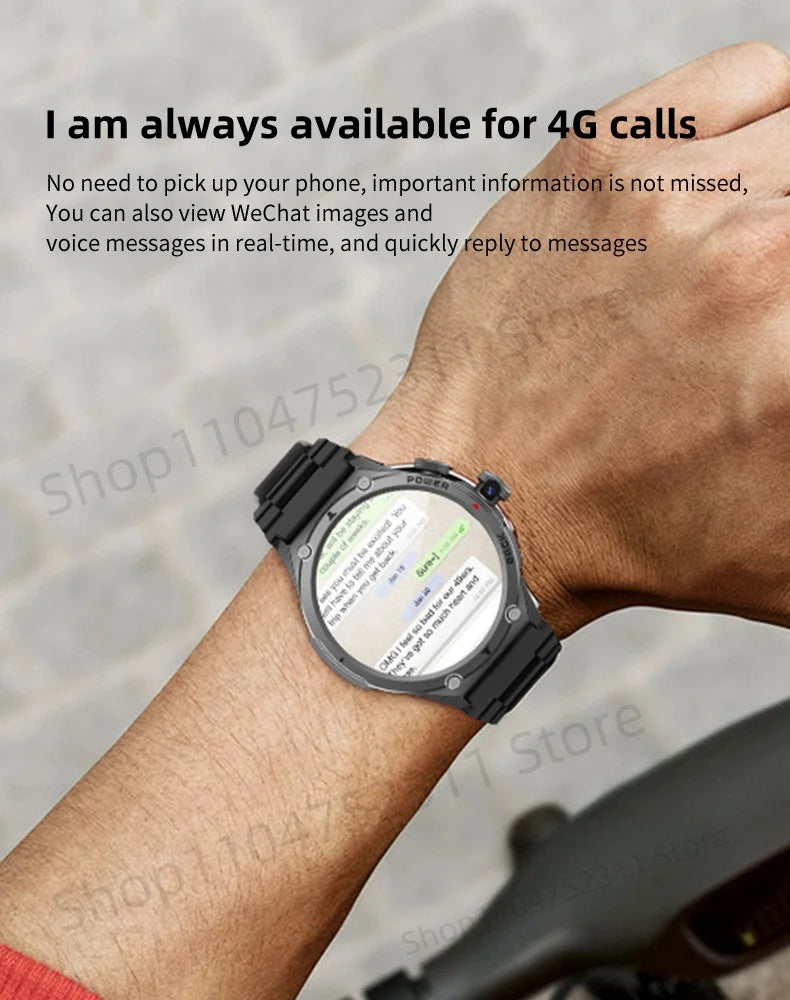 H12 Smartwatch 4G LTE Smartwatch mit WiFi SIM 1,6 Zoll AMOLED-Display Rotierende Kameras Videoanruf GPS Play Store App-Download