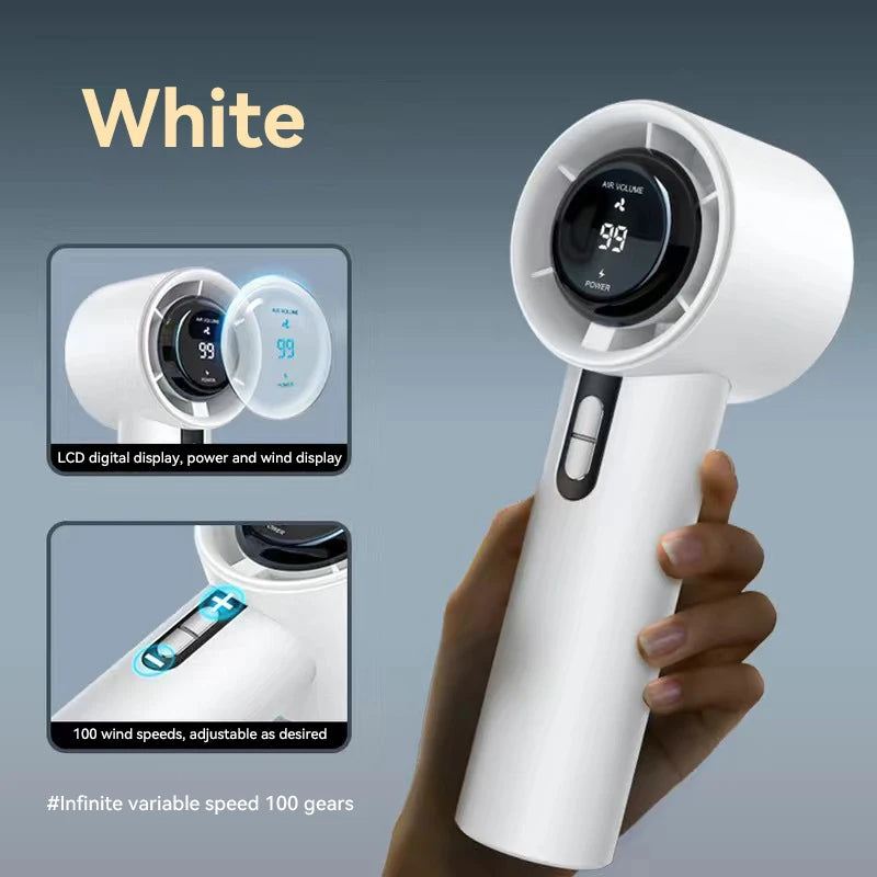 Xiaomi MIJIA 100-Gang-Handventilator mit hoher Geschwindigkeit, USB-Aufladung, tragbarer Mini-Turbo-gewalttätiger kleiner leistungsstarker Außenventilator, 3000-mAh-Akku