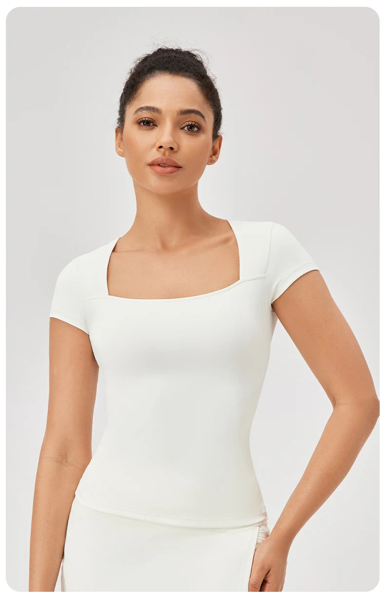 Yoga Tops Frauen Gym Training Sport Tops Quick-Dry Yoga Shirts kurzarm Outdoor Laufen Fitness Casual Sport T-shirt