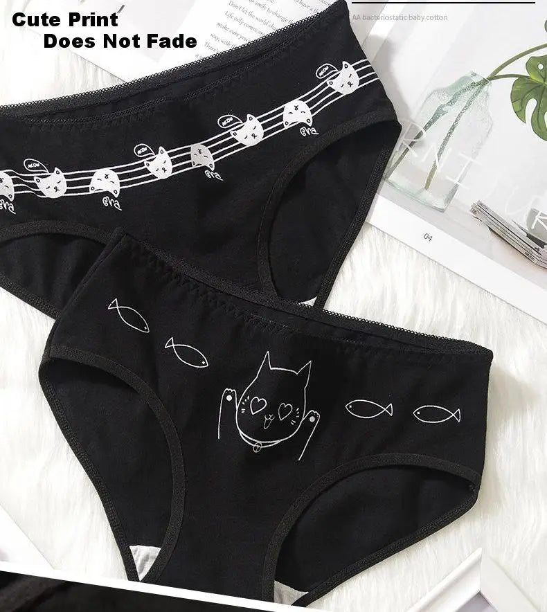 5 Teile/satz Baumwolle Cartoon Niedlichen Höschen Mädchen Kurze Unterwäsche Für Frauen Damen Pantys Weibliche Weiche Unterhose Sexy Dessous M-XL