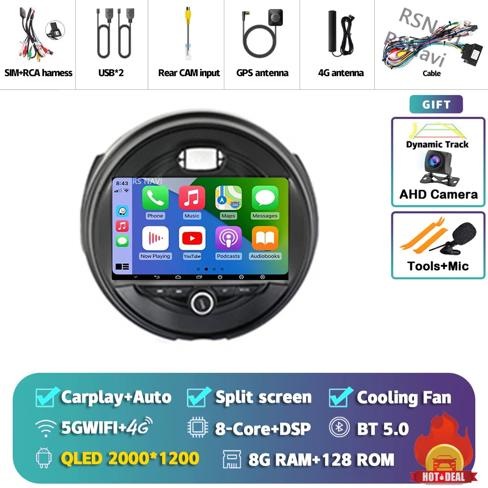 Android 15 Carplay Auto Auto Radio Für BMW MINI COOPER F54 F55 F56 F60 2014-2019 Navigation GPS multimedia-Player 2DIN DVD Stereo