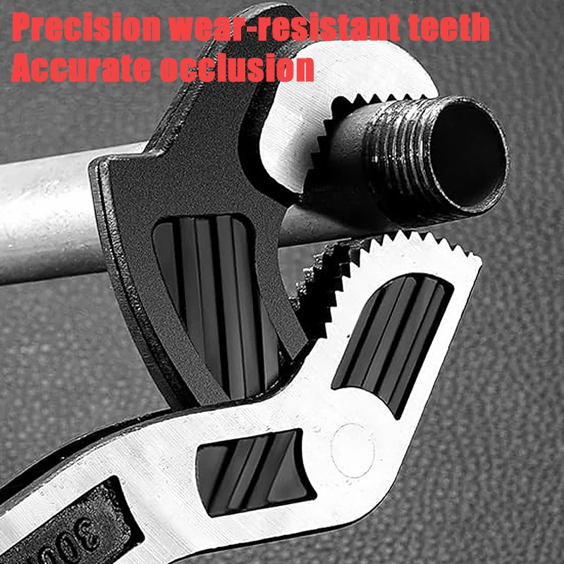 Verstellbarer, multifunktionaler, selbstsichernder Rohrschlüssel in Industriequalität, universeller Rohrzange, Rohrzange mit schnellem Stromgriff