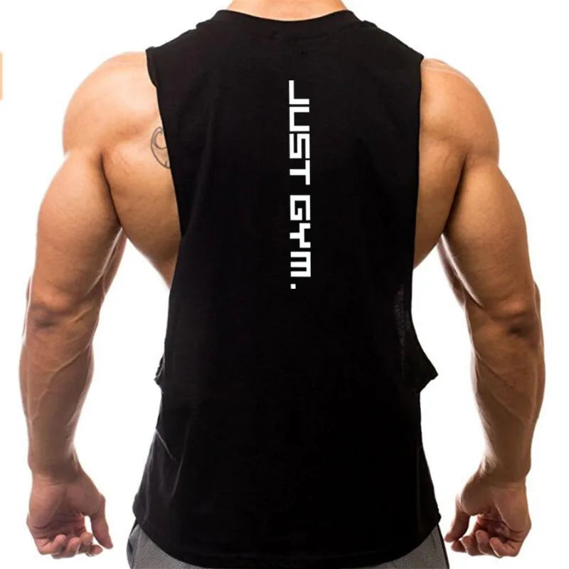 Gym Kleidung Männer Seiten Abgeschnitten T-shirts Dropped Armlöcher Tank Tops Workout Fitness Ärmellose Weste Outdoor Jogging Unterhemd