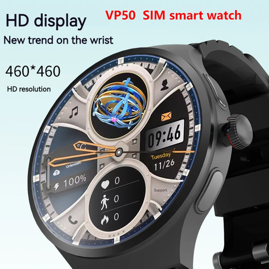 VP50 Smartwatch Globaler Anruf SIM-Karte 4G Android 10 AMOLED 1,75 Zoll 180 °   Herausziehbare Kamera GPS WIFI WhatsApp Smartwatch für Herren