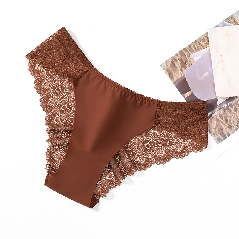 TrowBridge 3 Teile/satz Süße Damen Höschen Seide Satin Unterwäsche Spitze Sexy Dessous Mädchen Atmungsaktive Slips Weiche Bequeme Höschen