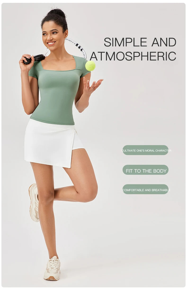 Yoga Tops Frauen Gym Training Sport Tops Quick-Dry Yoga Shirts kurzarm Outdoor Laufen Fitness Casual Sport T-shirt