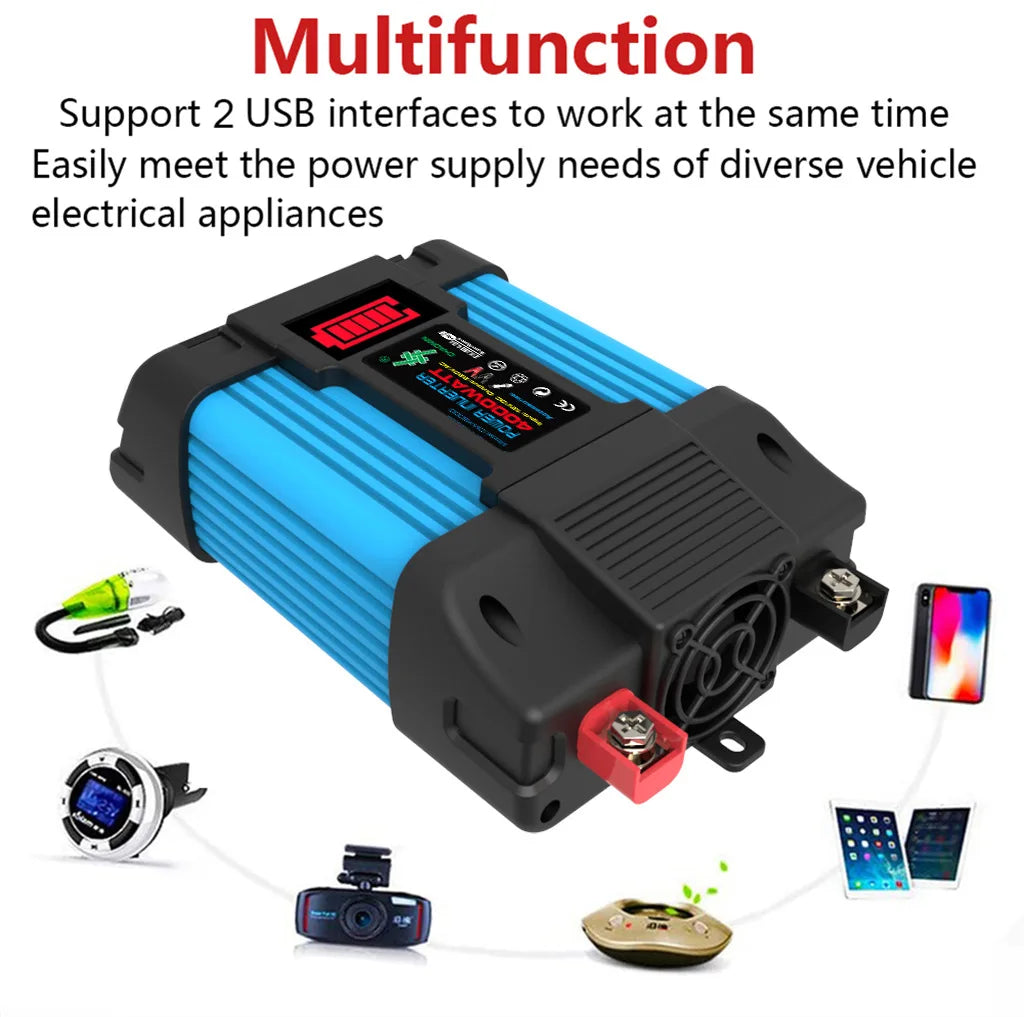 6000W Peak Auto Inverter Konverter LED Spannung Kapazität Display Transformator Konverter 12V220V/110V Dual USB Inverter Auto Geräte