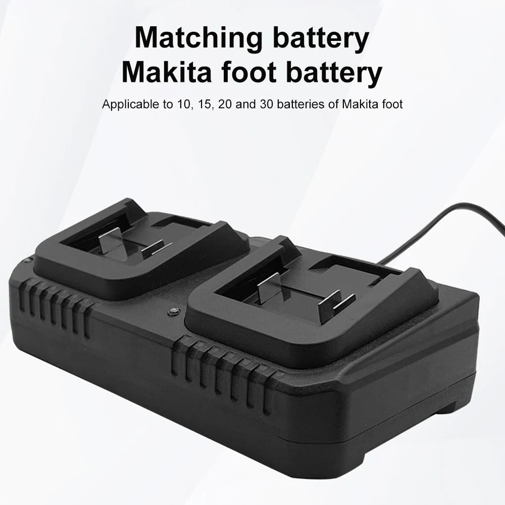 Dual-Ports Li-Ionen-Akku-Ladegerät für Makita 18 V Lithium-Akku BL1830 für Hong Song FoGo Lomvum ZhiPu JiangMi Jinlujiao LMlava