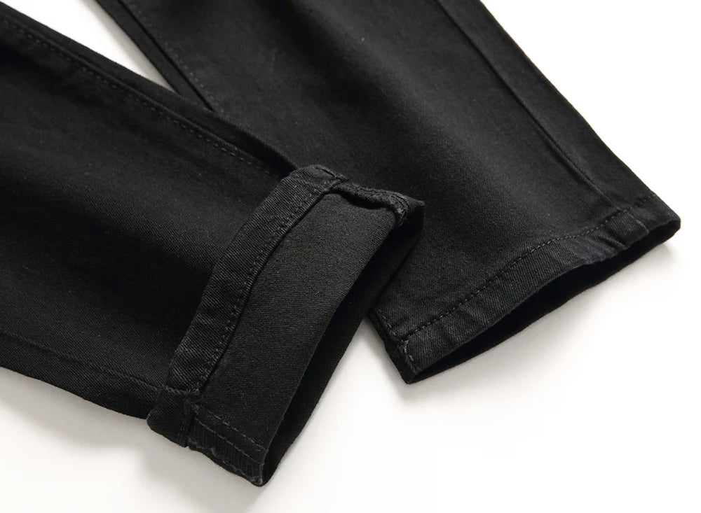 Jeans Für Männer Mode Zerrissene Biker Skinny Jeans männer kleidung Denim Hosen High Street Slim Jogging jean Hosen homme