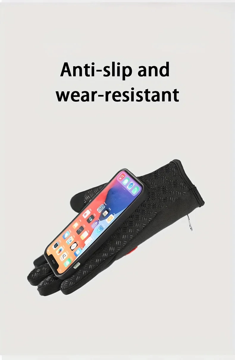 Winterhandschuhe für Männer und Frauen, Touchscreen, warm, Outdoor, Radfahren, Fahren, Motorrad, kalte Handschuhe, winddicht, rutschfeste Handschuhe