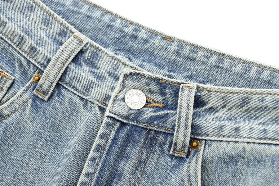 ETJ Damen-Jeans mit weitem Bein und hoher Taille, klassisch, alles mit fünf Taschen, gewaschen, weich, bequem, ultralange Jeans6045022